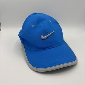 Nike Golf Cap Hat Adult Unisex Athletic Dri-fit Adjustable Electric Blue Silver